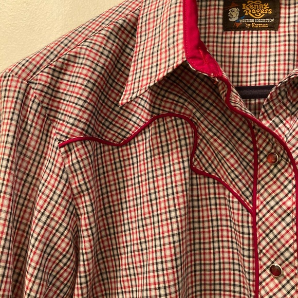 Vintage Western Shirt Kenny Rogers size M/L - Picture 2 of 3